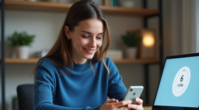 Femme utilisant son smartphone pour une vérification