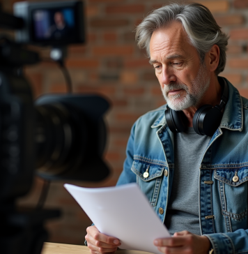 Réalisateur de film : quel est le nom de ce métier ? Réalisateur de film en studio avec caméra professionnelle