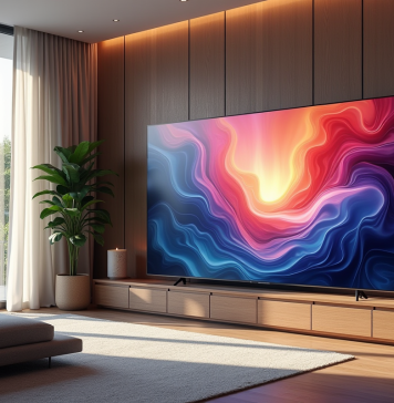 UHD vs HDR : Quel est le meilleur choix pour votre affichage ? Salon moderne avec deux téléviseurs UHD et HDR lumineux